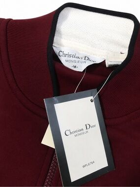 Vintage Christian Dior Men’s Burgundy Track Jacket NWT